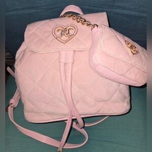 Juicy Couture Quilted Backpack with Matching Mini
